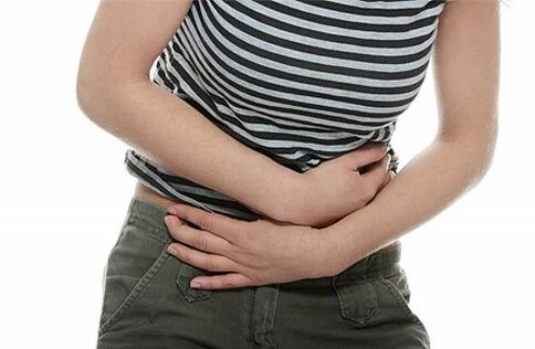 stomach ache due to worms in the body